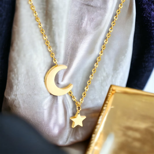 Star and Moon Necklace