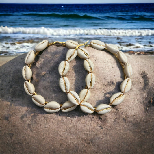 Seashell Hoops